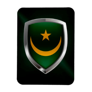 Mauritania Metallic Emblem Magnet