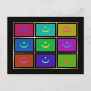 Mauritania Multihue Flags Postkarte