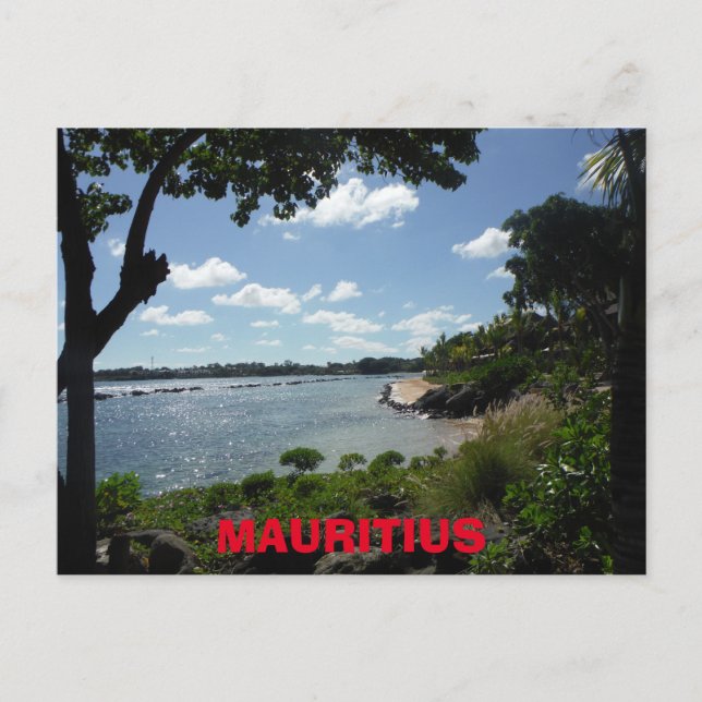 Mauritius Beach Postcard Postkarte (Vorderseite)