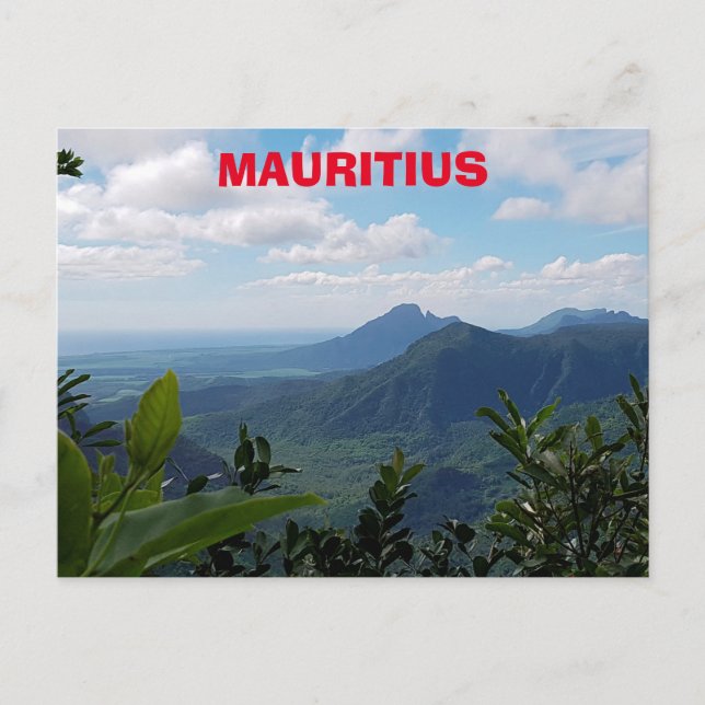 Mauritius Berglandschaft Postkarte (Vorderseite)
