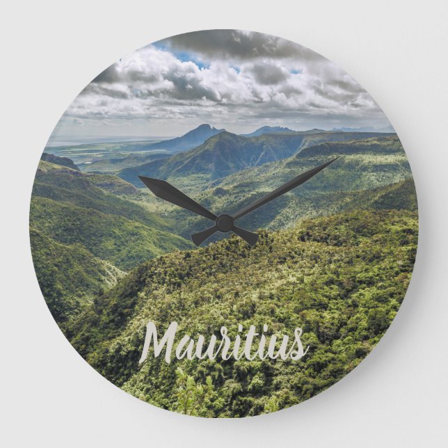 Mauritius Black River Gorges Große Wanduhr (Vorderseite)