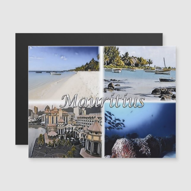 Mauritius - Cap Malheureux - Mosaik - Magnetkarte (Vorne/Hinten)