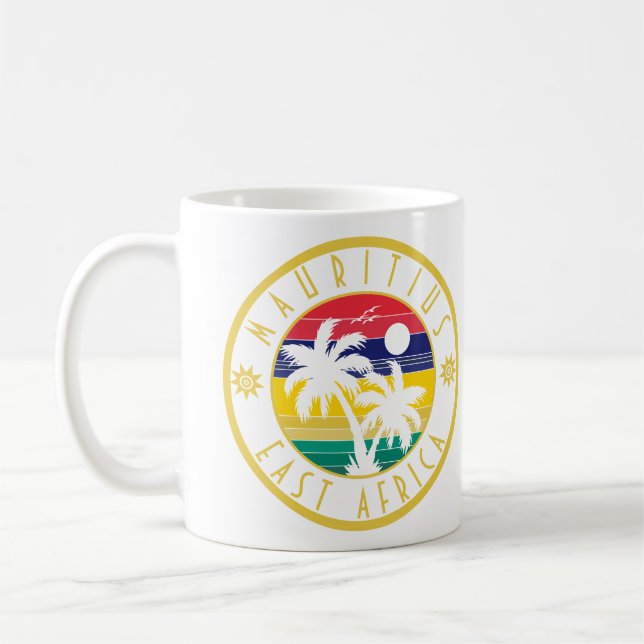 Mauritius East Africa Retro Sunset Souvenirs 60er Kaffeetasse (Links)