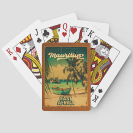 Mauritius East Africa Vintag Palm Trees Souvenirs Spielkarten