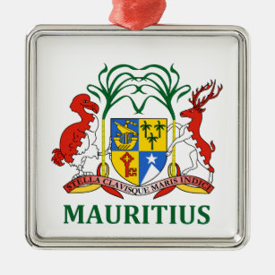 Mauritius - Emblem/Flagge/Wappen/Symbol Silbernes Ornament