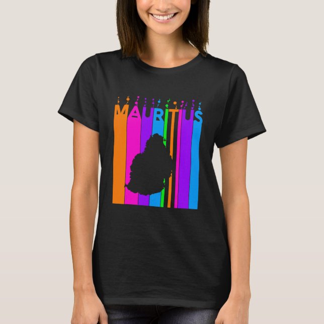 Mauritius Farbige Blasen T-Shirt (Vorderseite)