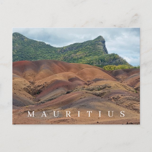 Mauritius farbige Bodenansicht Postkarte (Vorderseite)