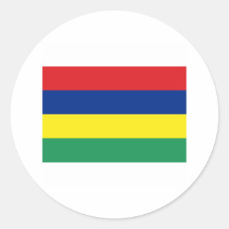 Mauritius FLAG International Runder Aufkleber