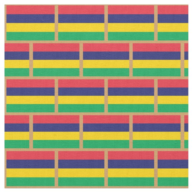 Mauritius Flag & Mauritius mode Fabric /sports Stoff (Nahaufnahme)