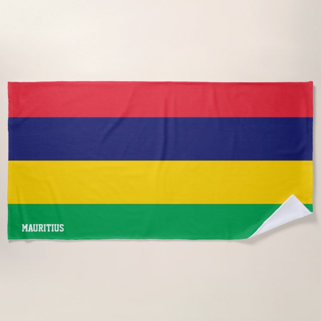 Mauritius Flag Splendid Patriotic Strandtuch (Vorderseite)