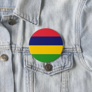 Mauritius-Flagge Button
