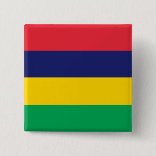 Mauritius-Flagge Button