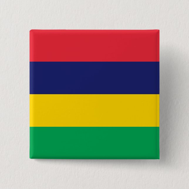 Mauritius-Flagge Button (Vorderseite)