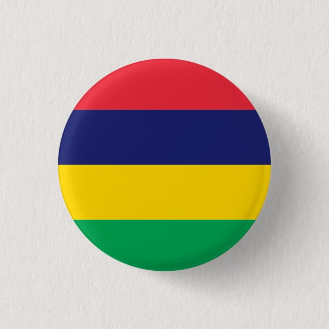 Mauritius-Flagge Button (Vorderseite)