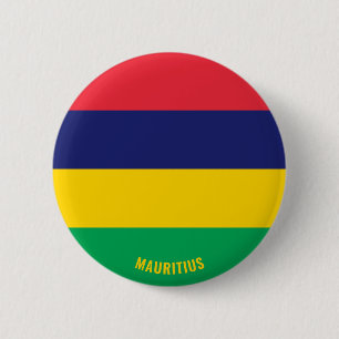 Mauritius Flagge Charming Patriotic Button