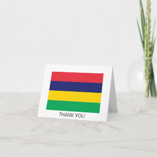 Mauritius-Flagge Dankeskarte