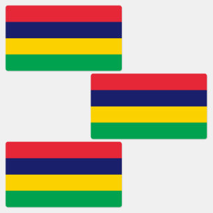 Mauritius-Flagge Etiketten
