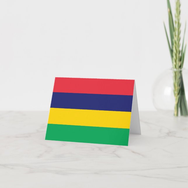 Mauritius-Flagge Karte (Vorderseite)