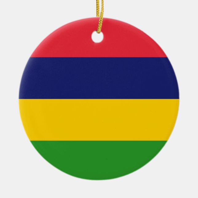 Mauritius-Flagge Keramik Ornament (Vorne)