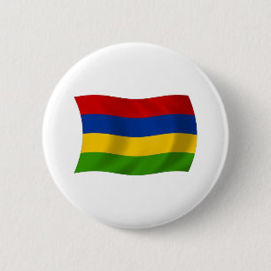 Mauritius-Flagge-Knopf Button