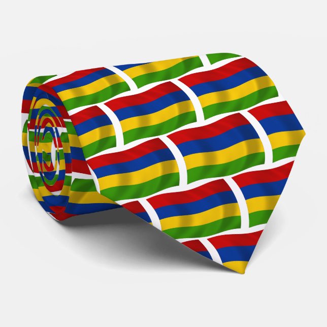 Mauritius-Flagge-Krawatte Krawatte (Gerollt)