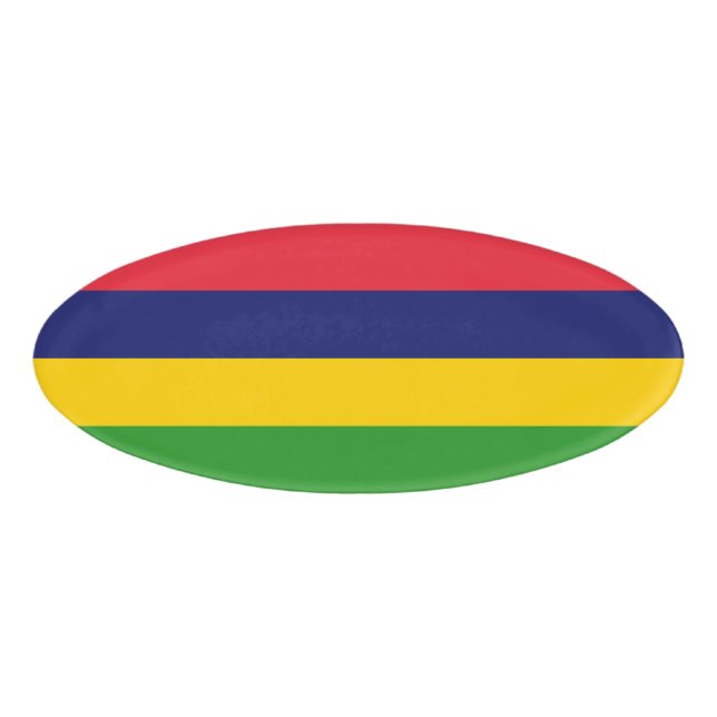 Mauritius-Flagge Namenschild (Vorderseite)