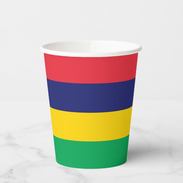 Mauritius-Flagge Pappbecher (Links)