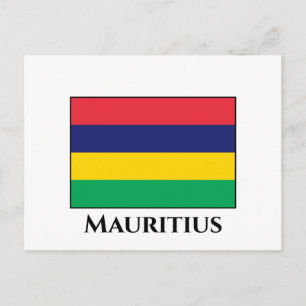 Mauritius-Flagge Postkarte