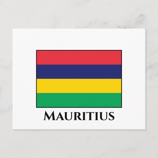 Mauritius-Flagge Postkarte (Vorderseite)