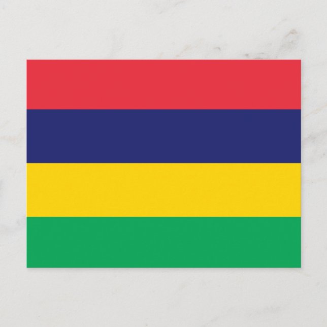 Mauritius-Flagge Postkarte (Vorderseite)