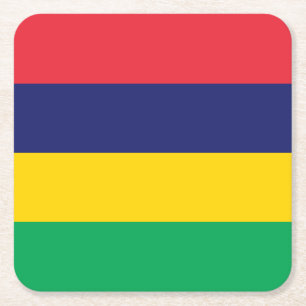 Mauritius-Flagge Rechteckiger Pappuntersetzer