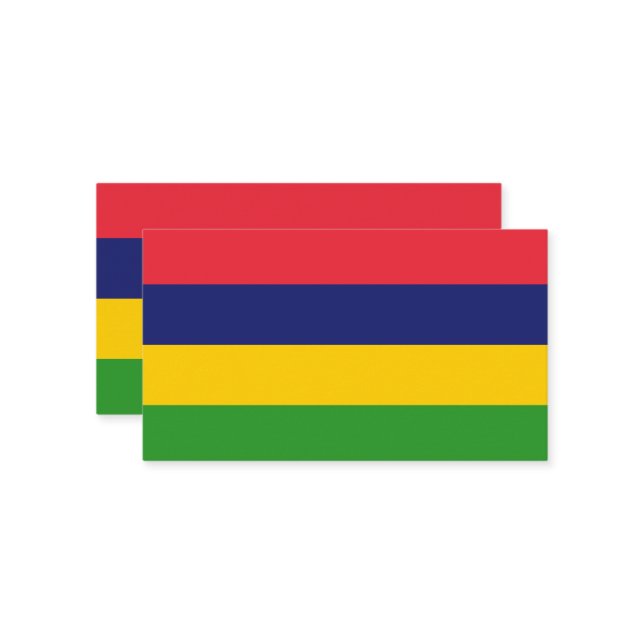Mauritius-Flagge Visitenkarte (Vorderseite/Rückseite Beispiel)