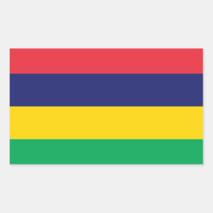 Mauritius* Flaggen-Aufkleber Rechteckiger Aufkleber