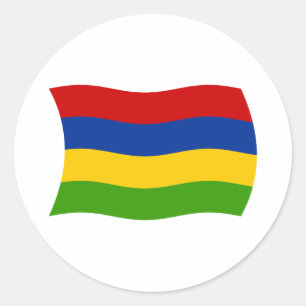 Mauritius-Flaggen-Aufkleber Runder Aufkleber