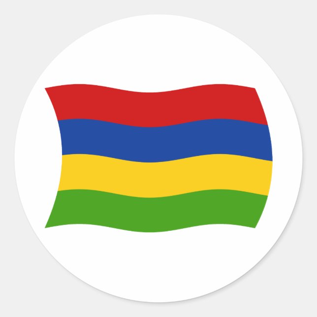 Mauritius-Flaggenaufkleber Runder Aufkleber (Vorderseite)
