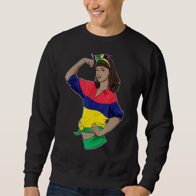 Mauritius Girl Unbrechable Mauritius Heritage Maur Sweatshirt (Vorderseite)