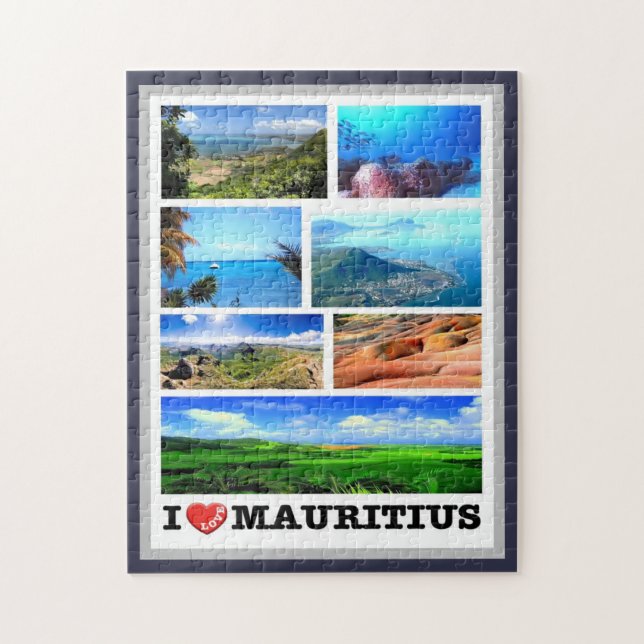 Mauritius - I Liebe - Puzzle (Vertikal)