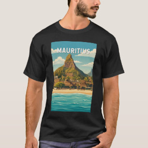 Mauritius Illustration Reise Kunst Vintage T-Shirt