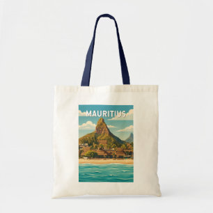 Mauritius Illustration Reise Kunst Vintage Tragetasche