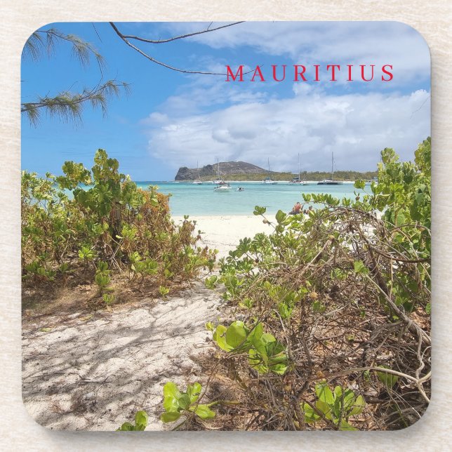 Mauritius Ilot Gabriel Beach View Untersetzer (Vorderseite)