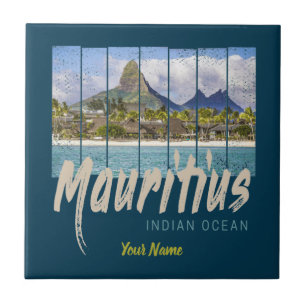 Mauritius Indischer Ozean Vintage-Strandsouvenir Fliese