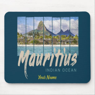 Mauritius Indischer Ozean Vintage-Strandsouvenir Mousepad