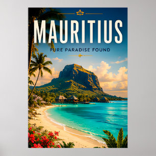 🌴 Mauritius Inselparadies Küste 🌊 Poster