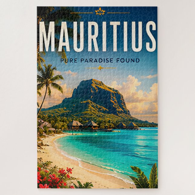 🌴 Mauritius Inselparadies Küste 🌊 Puzzle (Vertikal)