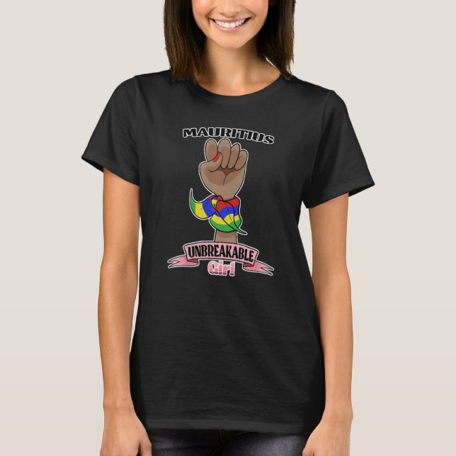 Mauritius Mädchen Unzerbrechliches Mauritius-Erbe  T-Shirt (Vorderseite)