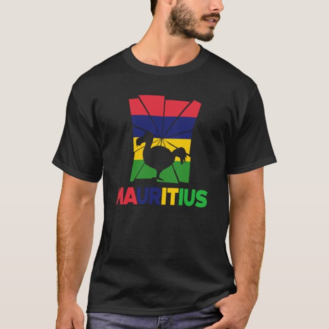 Mauritius Mauritian Mauritius Flag Tier Silhouet T-Shirt (Vorderseite)