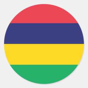 Mauritius/Mauritius-Flagge Runder Aufkleber