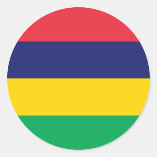 Mauritius/Mauritius-Flagge Runder Aufkleber