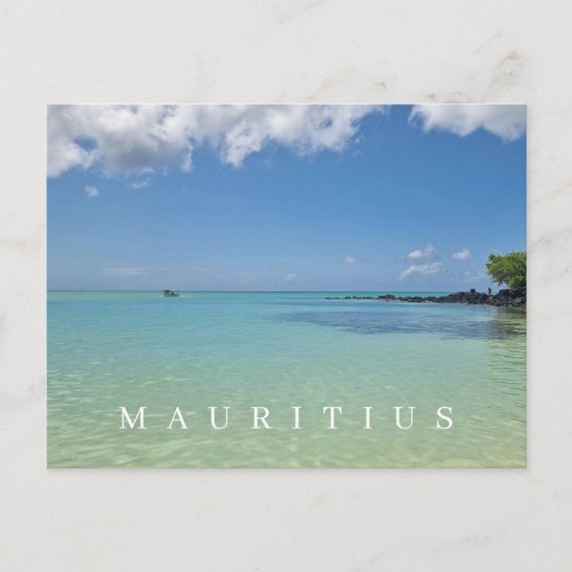 Mauritius Meer- und Himmelsansicht Postkarte (Vorderseite)