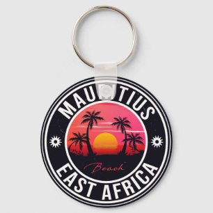 Mauritius Ostafrika Retro-Sonnenuntergang Andenken Schlüsselanhänger